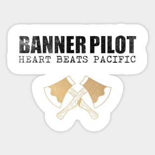 Banner Pilot Heart Beats Pacific Sticker